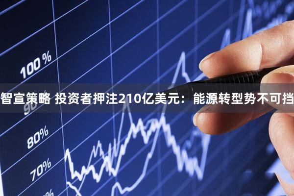 智宣策略 投资者押注210亿美元：能源转型势不可挡